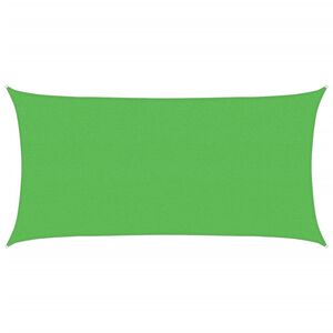 vidaXL Para-sol vela retangular 160 g/m&sup2; 2x3,5 m PEAD verde-claro