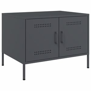 vidaXL Mesa de centro 68x50x50,5 cm a&ccedil;o antracite