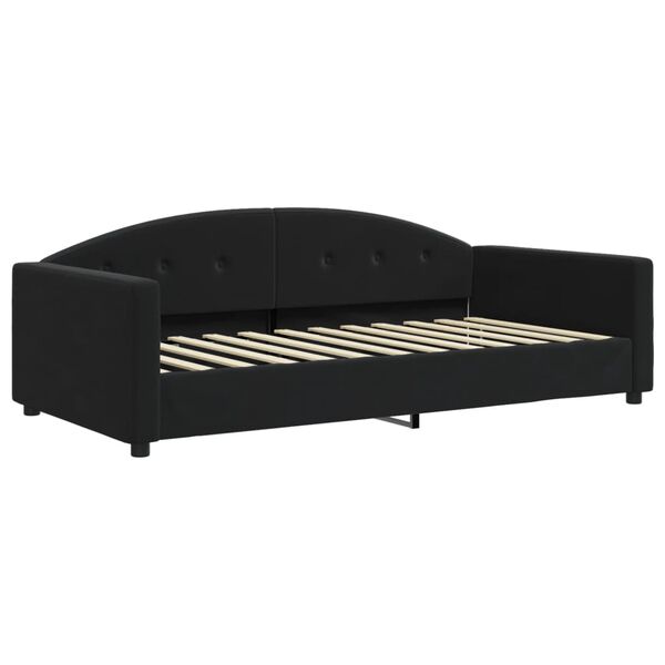 vidaXL Sof&aacute;-cama 100x200 cm veludo preto