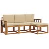 vidaXL Conjunto de Sof&aacute;s para Exterior 4 pcs Natural e Bege