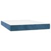 vidaXL Colch&atilde;o de molas ensacadas firmeza m&eacute;dia 140x210x20 cm veludo azul-escuro