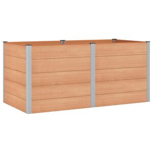 vidaXL Canteiro de jardim elevado Castanho 200 x 100 x 91 cm