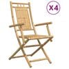 vidaXL Cadeiras de jardim dobráveis 4 pcs 53x66x99 cm bambu