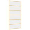 vidaXL Porta deslizante 102,5x205 cm vidro ESG/alum&iacute;nio dourado