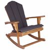 vidaXL Cadeira de balan&ccedil;o Adirondack para jardim Natural