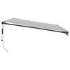 vidaXL Toldo retr&aacute;til autom&aacute;tico com LEDs 450x350 cm antracite/branco