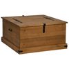 vidaXL Caixa de arruma&ccedil;&atilde;o HALDEN 91x91x47 cm pinho maci&ccedil;o
