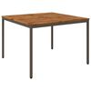 vidaXL Mesa de Jantar de Jardim Natural e Caf&eacute; 110 x 108,5 x 75 cm