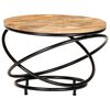 vidaXL Mesa de centro 60x60x40 cm mangueira &aacute;spera maci&ccedil;a preto