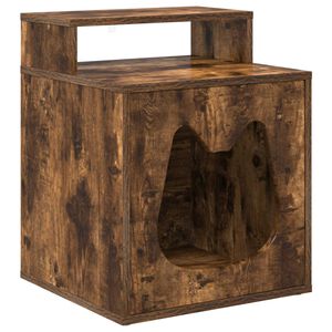 vidaXL Casa para Gatos Carvalho Fumado 42,5 x 40 x 53,5 cm