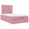 moldura de cama otomana vidaXL com colch&otilde;es rosa 120x190 cm Veludo