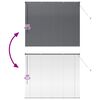 vidaXL Persiana de Janela com cortinas Manual Cinzento escuro Alum&iacute;nio