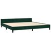 vidaXL Estrutura de cama sem colch&atilde;o 200x200 cm veludo verde-escuro