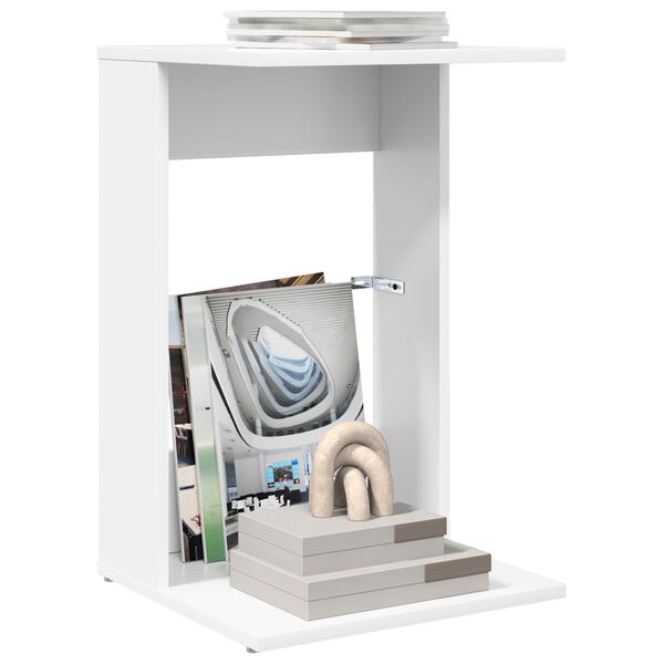 vidaXL Mesa Lateral Branco 40 x 38 x 62,5 cm Madeira processada