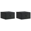 vidaXL Gabinete de Canto Montado na Parede 2 unid. Preto