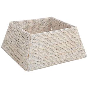 vidaXL Collar para &Aacute;rvore de Natal Quadrado Branco 60 x 60 x 28 cm
