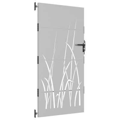 vidaXL Portão de jardim 85x175 cm aço corten design erva