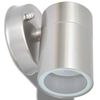 vidaXL Candeeiros LED parede exterior ilumina&ccedil;&atilde;o inf. 2 pcs a&ccedil;o inox.