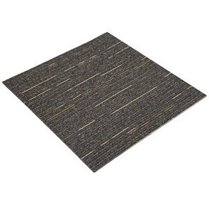 vidaXL Azulejo de Carpete Listrado Castanho Claro 50 x 50 cm 4 unid.