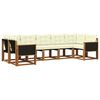 vidaXL Conjunto de Sof&aacute;s para Exterior 7 pcs Natural e Creme