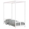 vidaXL Estrutura de cama infantil 80x200 cm pinho maci&ccedil;o branco