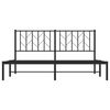 vidaXL Estrutura de cama com cabeceira 160x200 cm metal preto