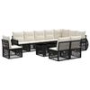 vidaXL Conjunto de Sof&aacute; de Jardim 11 unid. Preto e Branco Creme