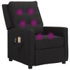 vidaXL Poltrona de massagens elétrica tecido preto