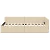 vidaXL Estrutura de Cama de Canto Creme 100 cm x 200 cm Veludo