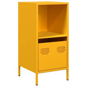 vidaXL Aparador 35x39x73,5 cm a&ccedil;o laminado a frio amarelo mostarda