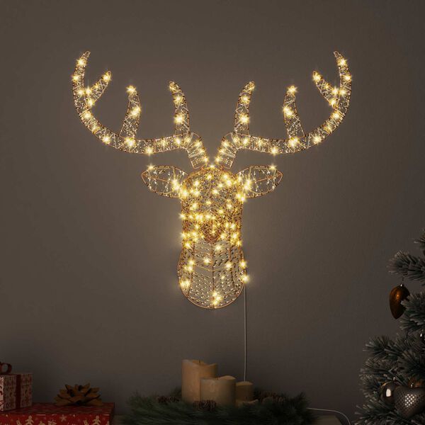 vidaXL Tren&oacute; Puxado por Rena Branco quente 68 x 36,5 x 62,5 cm PET