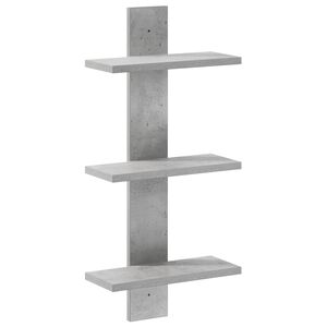 vidaXL Prateleira de parede Cinzento Cimento 30 x 13.5 x 64.5 cm