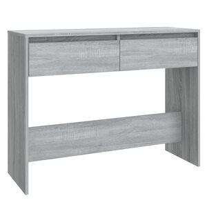 vidaXL Mesa consola 100x35x76,5 cm derivados madeira cinzento sonoma