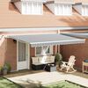 vidaXL Toldo retr&aacute;til autom&aacute;tico com LED 450x300 cm antracite/branco