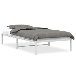 vidaXL Estrutura de cama 100x190 cm metal branco