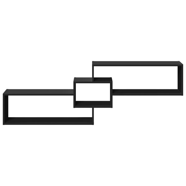 vidaXL Arm&aacute;rio de parede 158x18x53 cm derivados de madeira preto