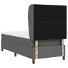 vidaXL Cama Box com colch&atilde;o Cinzento escuro 90 x 200 cm tecido