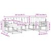 vidaXL Conjunto de Sof&aacute;s para Exterior 6 pcs Cinza Natural e Claro