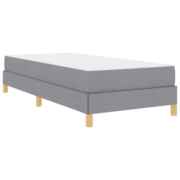 vidaXL Cama Box com colch&atilde;o Cinzento-claro 90 x 200 cm tecido