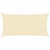 vidaXL Para-sol estilo vela 160 g/m&sup2; 2x3,5 m PEAD cor creme