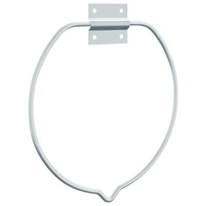 vidaXL Suporte de parede para balde a&ccedil;o prateado