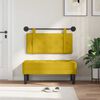 vidaXL Cabeceira Suspensa Amarelo 90 x 55 x 5 cm Veludo
