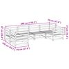 vidaXL 6 pcs conjunto de sof&aacute;s jardim madeira abeto-de-douglas