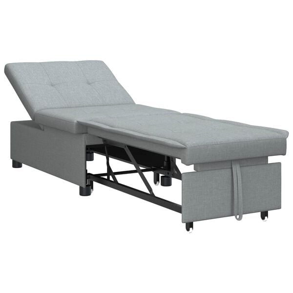 vidaXL Sofá-Cama Cinzento-claro 194 x 67 x 37 cm tecido