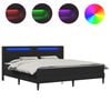 vidaXL Estrutura da Cama Preto 180 x 200 cm Couro Sint&eacute;tico
