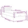 vidaXL Cama otomana com colch&atilde;o 100x200 cm tecido cinza
