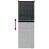 vidaXL Persiana de Janela com cortinas Manual Preto Alum&iacute;nio