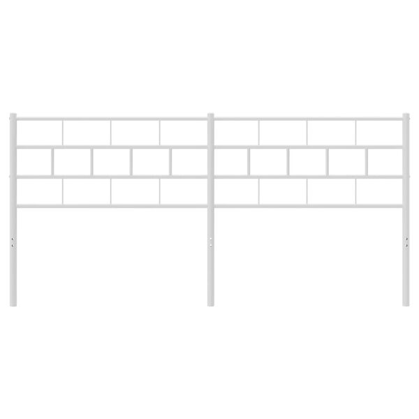 vidaXL Cabeceira de cama 160 cm metal branco