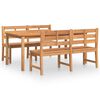 vidaXL 3 pcs conjunto de jantar para jardim madeira de teca maci&ccedil;a