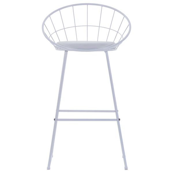 vidaXL Bancos de bar 2 pcs couro artificial branco